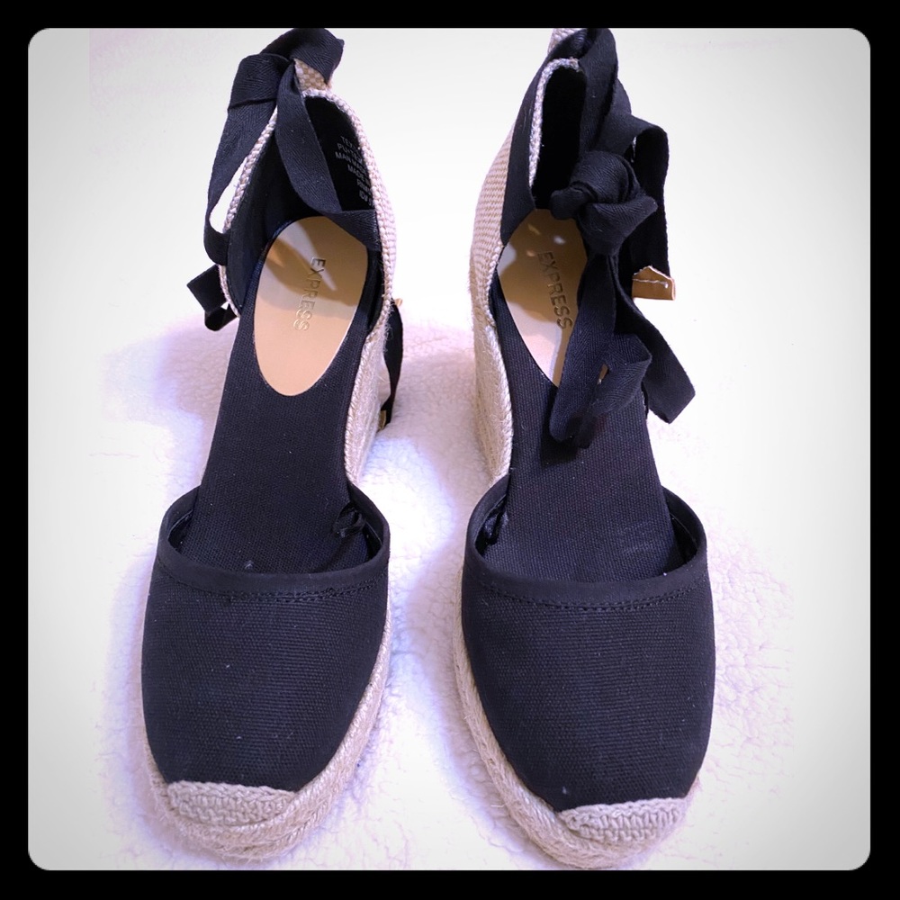 Black wedge Espadrilles EXPRESS